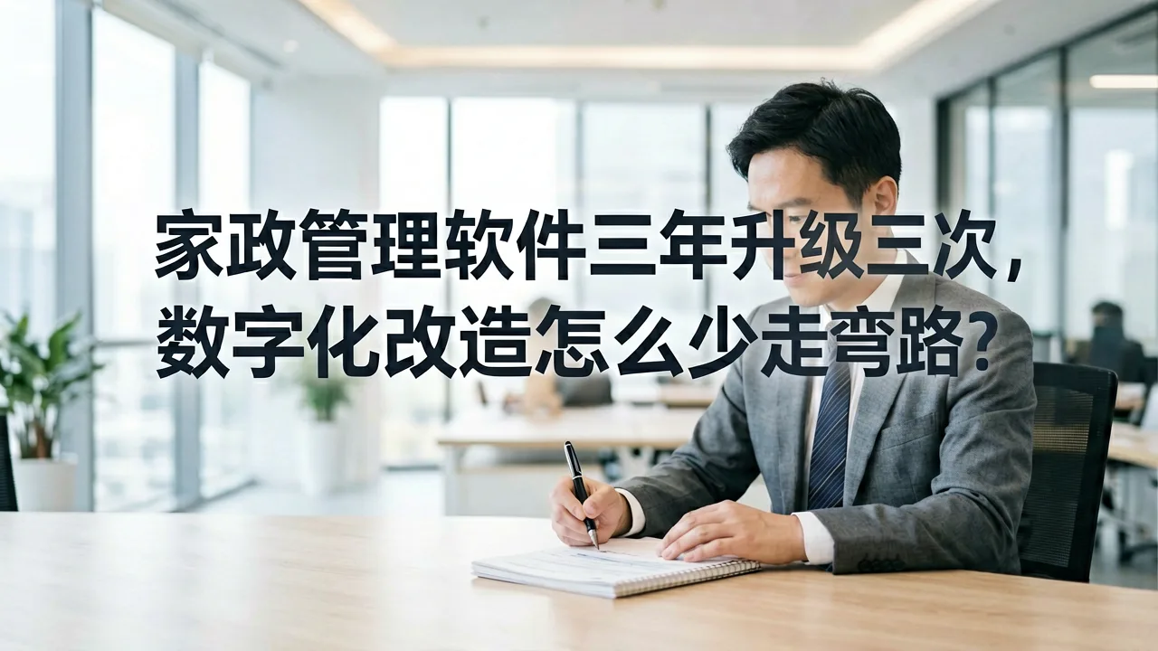 家政管理软件三年升级三次,数字化改造怎么少走弯路